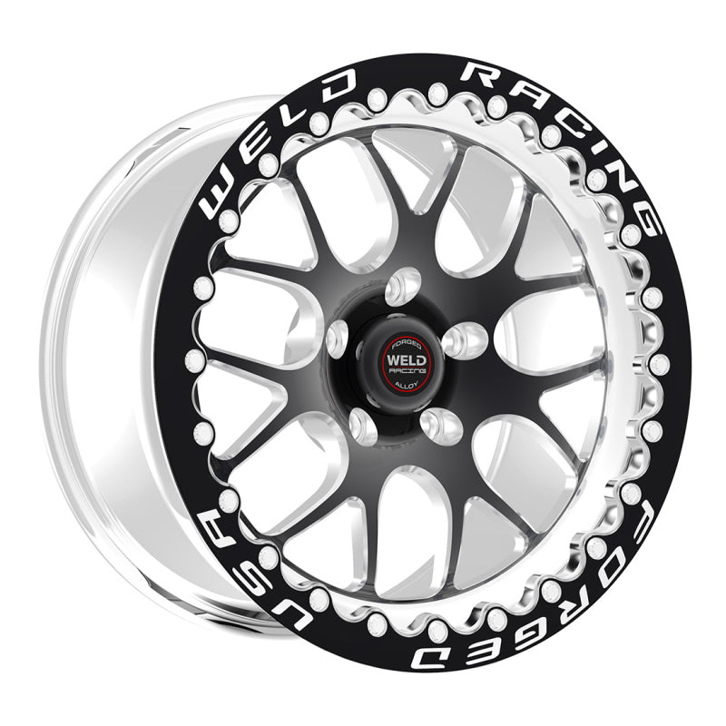 Weld S77 17x10 / 5x4.5 BP / 7.4in. BS Black Wheel (Low Pad) - Black Single Beadlock MT