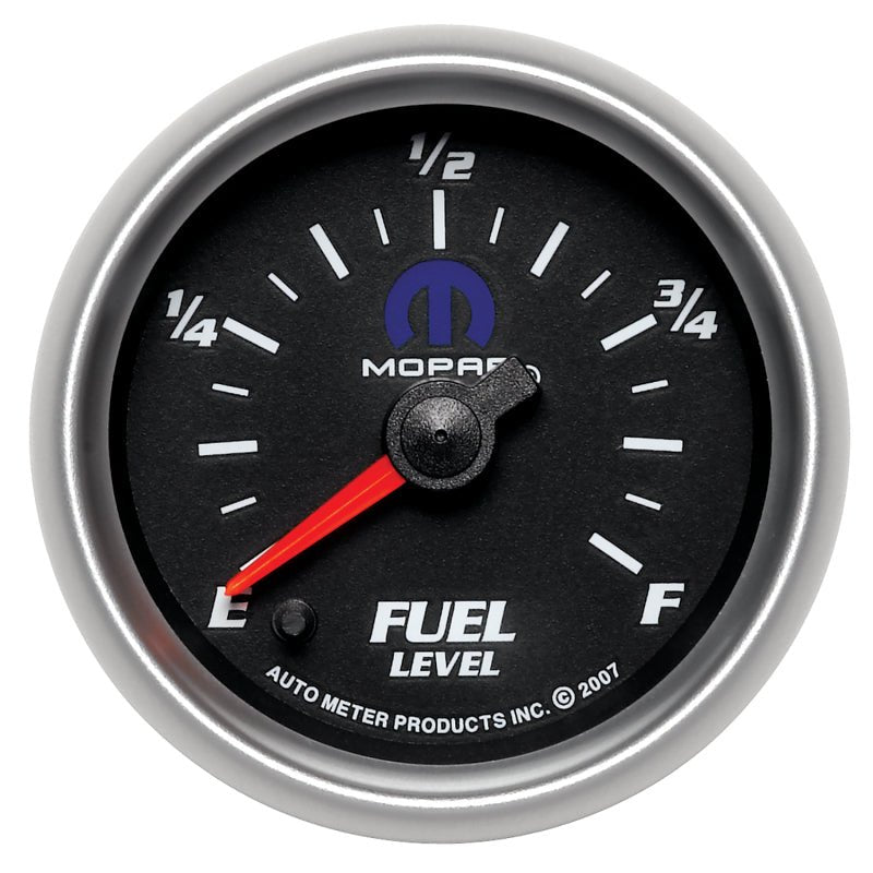 Autometer Mopar 2-1/16in 0-280 Ohm Programmable Fuel Level Gauge - Black AutoMeter Gauges