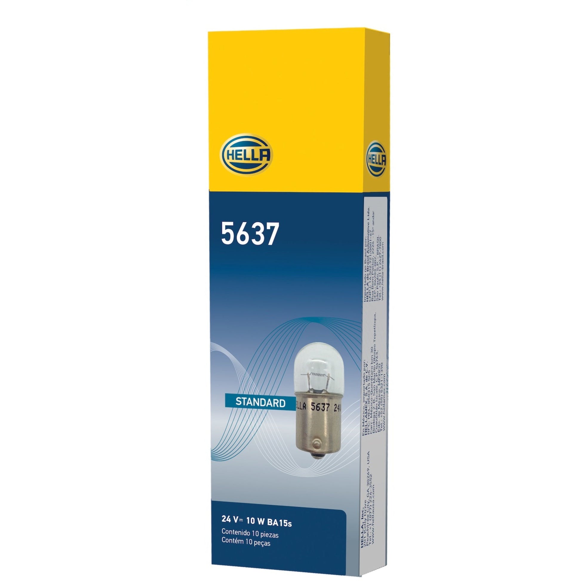 Hella Bulb 5637 24V 10W BA15s B6 Hella Bulbs