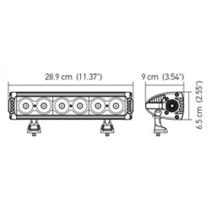 Hella Value Fit Design 11in - 60W LED Light Bar - Combo Beam Hella Light Bars & Cubes