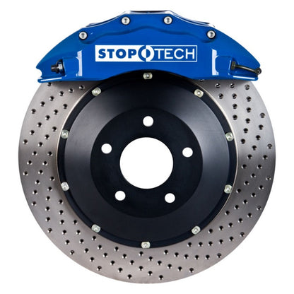 StopTech 14-15 Chevy Corvette Z51 Front BBK w/ Blue ST-60 Calipers Drilled 380x32mm Rotors Pads Stoptech Big Brake Kits