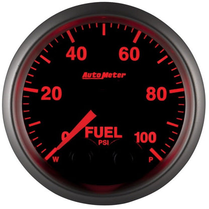 Autometer Elite 52mm 0-100 PSI Fuel Pressure Peak & Warn w/ Electronic Control Gauge AutoMeter Gauges