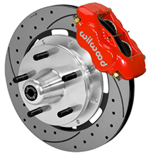 Wilwood Forged Dynalite Front Kit 19.00in Drilled Rotor Red WWE ProSpindle (5x5.00in Hub) Wilwood Big Brake Kits