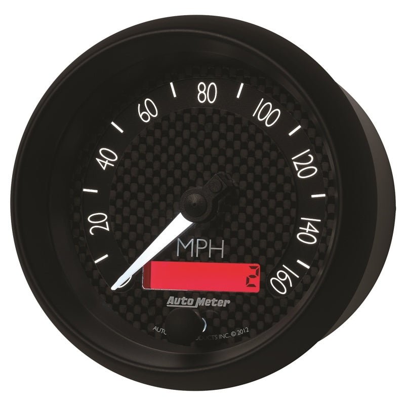 Autometer GT Series 3-3/8in In Dash 0-160 MPH Electronic Programmable Speedometer AutoMeter Gauges