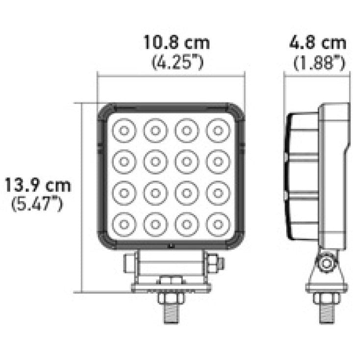 Hella ValueFit Work Light 4SQ 2.0 LED MV LR LT Hella Work Lights