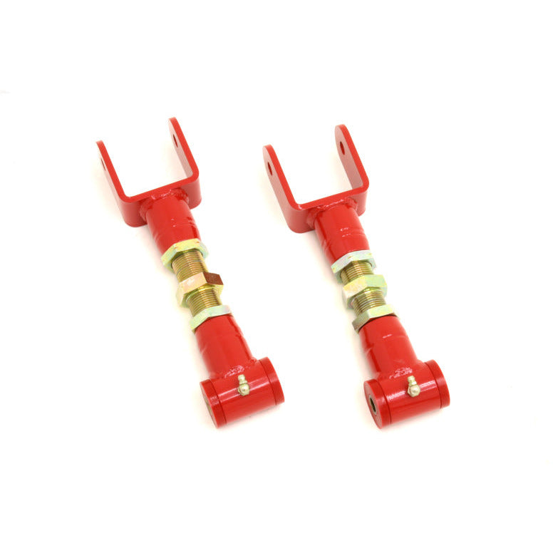 BMR 79-04 Fox Mustang Upper Control Arms On-Car Adj. (Polyurethane) - Red BMR Suspension Control Arms