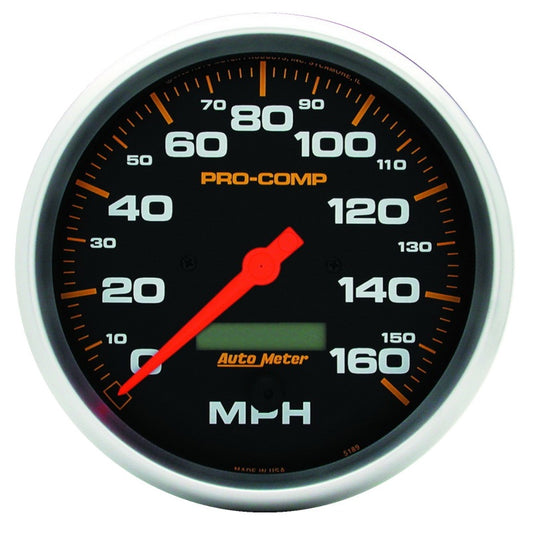 Autometer Pro-Comp 5in 160mph Electric Speedometer w/ LCD Odometer