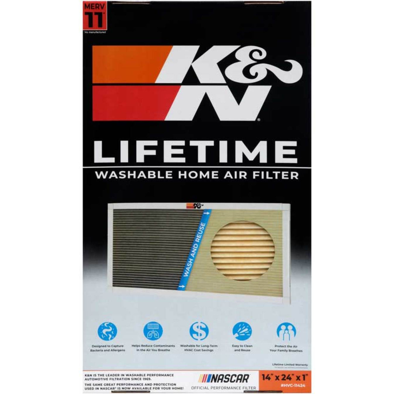 K&N HVAC Filter - 14 X 24 X 1 K&N Engineering HVAC Filters