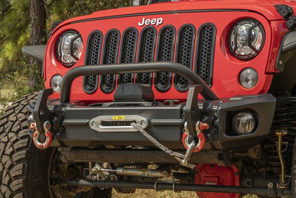 Rugged Ridge Arcus Front Bumper Tube Overrider Black JK Rugged Ridge Bumpers - Steel