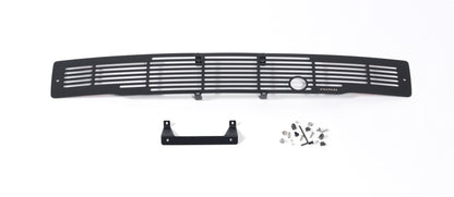 Putco 15-17 Ford F-150 - Stainless Steel Black Bar Design w/ Heater Plug Bumper Grille Inserts