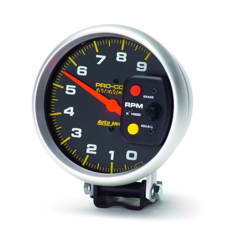 Autometer Pro-Comp 5in / 0-9K RPM / Pedestal w/Peak Memory Tachometer AutoMeter Gauges