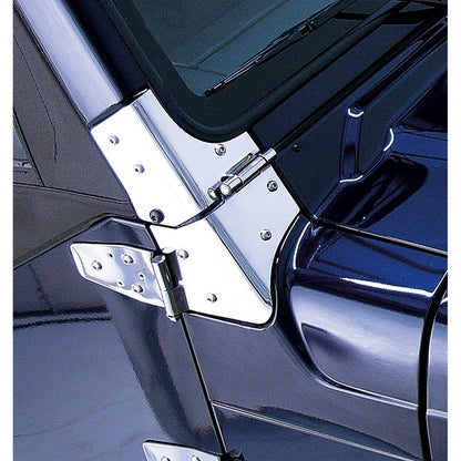 Rugged Ridge 97-06 Jeep Wrangler Stainless Steel Windshield Hinges Rugged Ridge Hardware - Singles