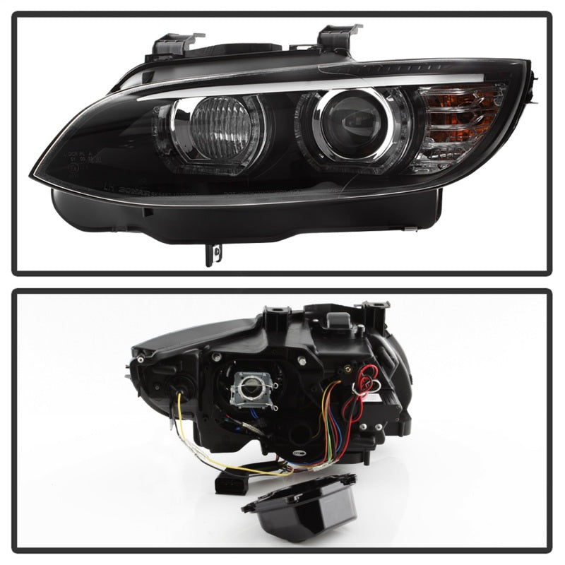 Spyder 08-10 BMW F92 3 Series Projector Headlights - LED DRL - Black (PRO-YD-BMWE9208-DRL-BK)