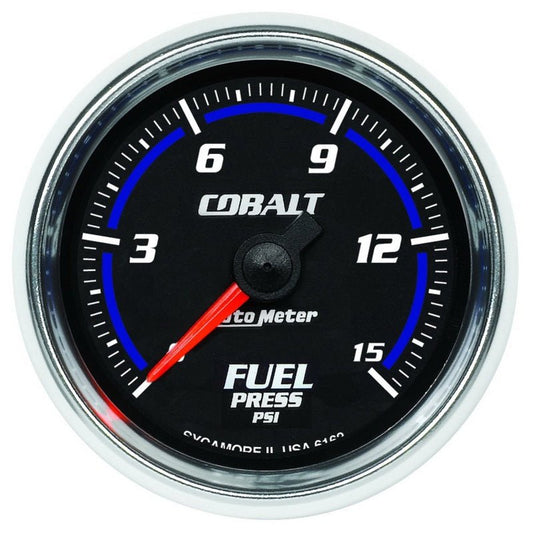 Autometer Cobalt 52mm 15 PSI Electronic Fuel Pressure Gauge AutoMeter Gauges