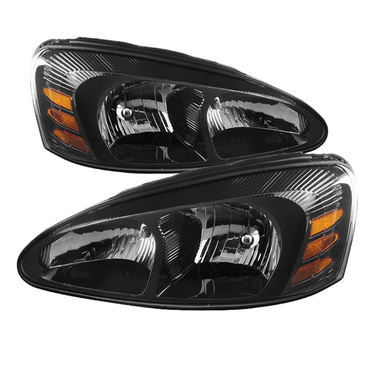 Xtune Pontiac Grand Prix 04-08 Crystal Headlights Black HD-JH-PGPRIX04-AM-BK SPYDER Headlights