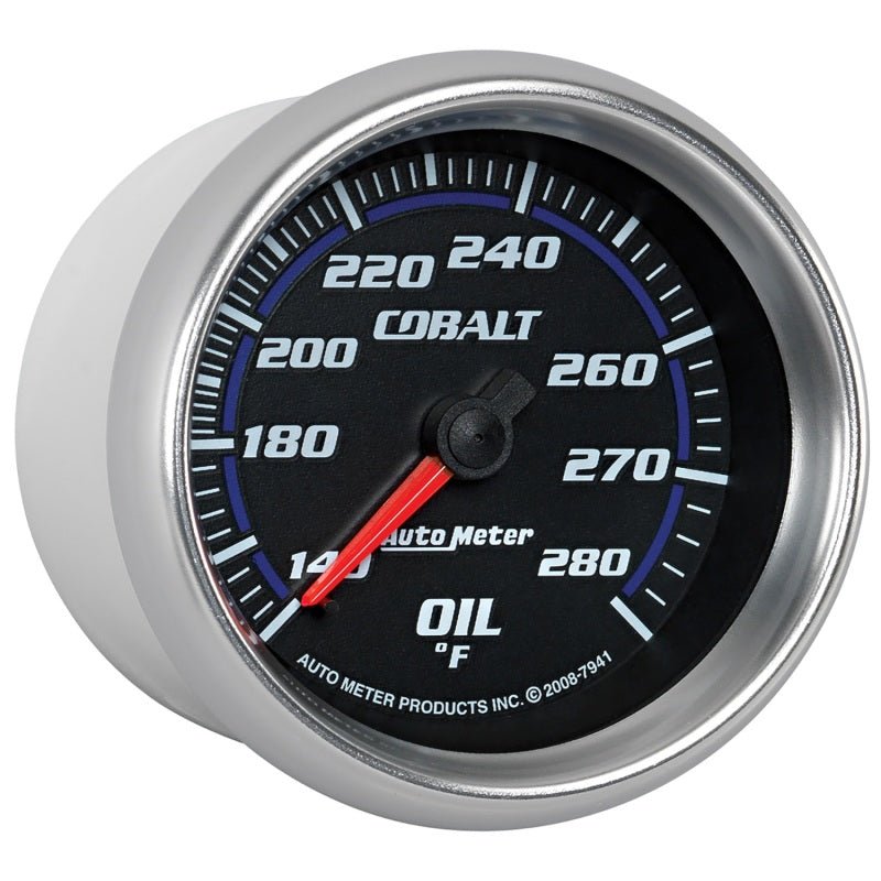 Autometer Cobalt 66.7mm 140-280 Degree F Mechanical Oil Temperature Gauge AutoMeter Gauges