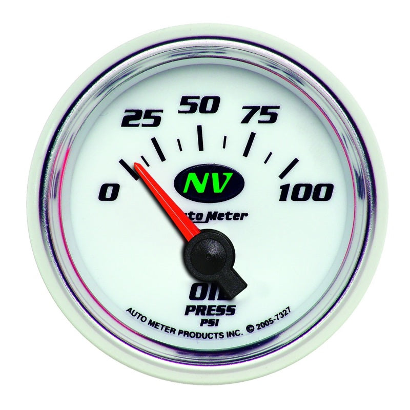 AutoMeter Gauge Oil Pressure 2-1/16in. 100PSI Electric NV AutoMeter Gauges