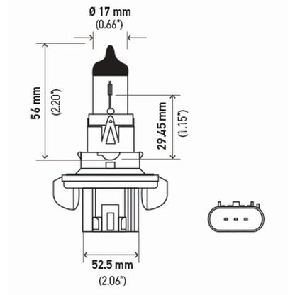 Hella Bulb H13 12V 60/55W P264T T4 Sb Hella Bulbs