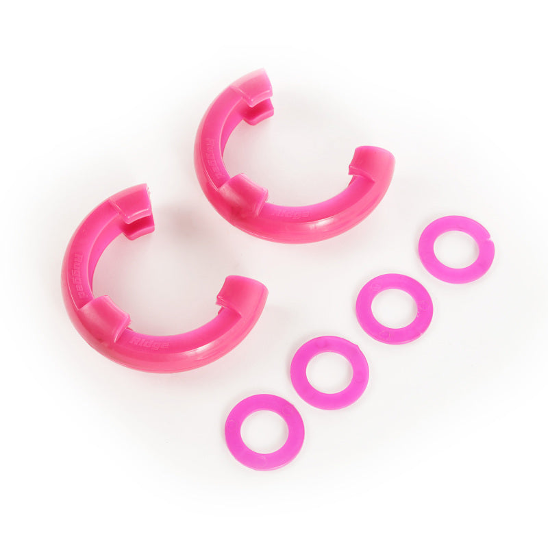 Rugged Ridge Pink 3/4in D-Ring Isolator Kit Rugged Ridge Shackle Kits