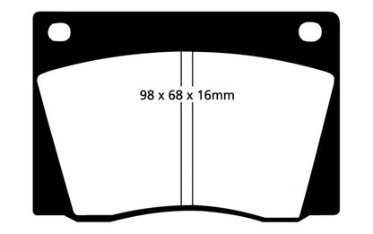 EBC 67-74 Ac 428 7.0 Redstuff Front Brake Pads