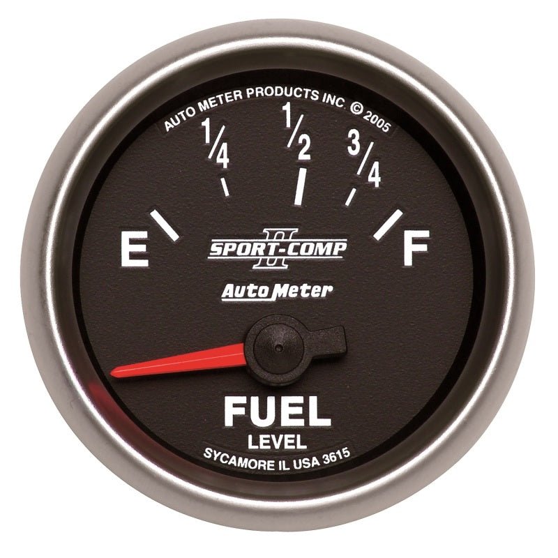 Autometer Sport-Comp II 52mm 73-10 ohms Short Seeep Electronic Fuel Level Gauge AutoMeter Gauges