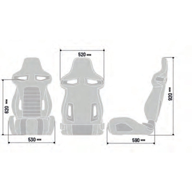 Sparco Seat R333 2021 Black SPARCO Reclineable Seats