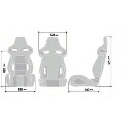 Sparco Seat R333 2021 Black SPARCO Reclineable Seats