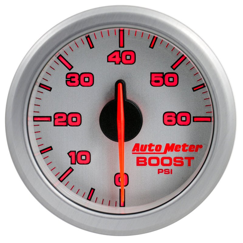 Autometer Airdrive 2-1/6in Boost Gauge 0-60 PSI - Silver AutoMeter Gauges