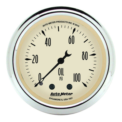 AutoMeter Gauge Kit 5 Pc. 3-1/8in. & 2-1/16in. Mech. Speedo. Wtmp & Oilp Antq Beige AutoMeter Gauges