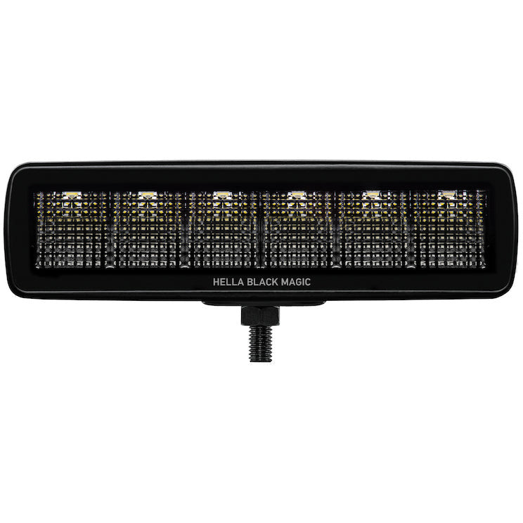 Hella Universal Black Magic 6 L.E.D. Mini Light Bar - Flood Beam Hella Fog Lights