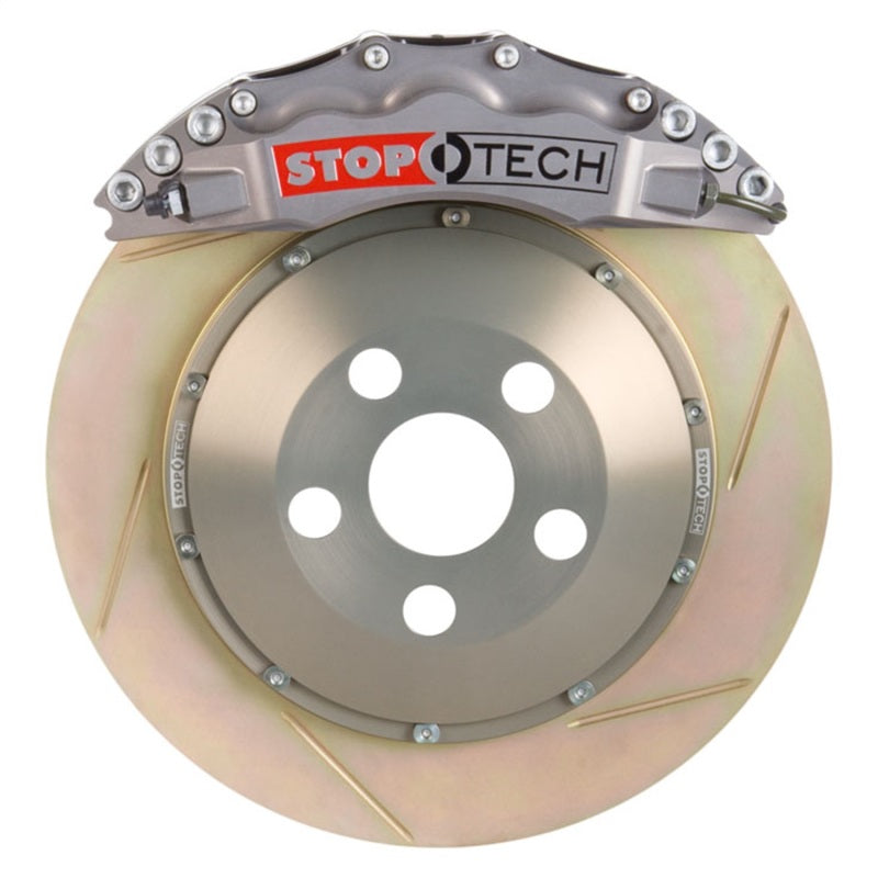 StopTech 14-15 Chevy Corvette Z51 Front ST-60 Trophy Anodized Calipers Zinc Slotted 380x32mm Rotors Stoptech Big Brake Kits