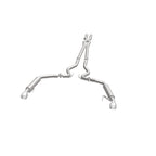 MagnaFlow Cat Back, SS, 2.5in, Competition, Dual Split Polished 4.5in Tips 2015 Ford Mustang V6 3.7L