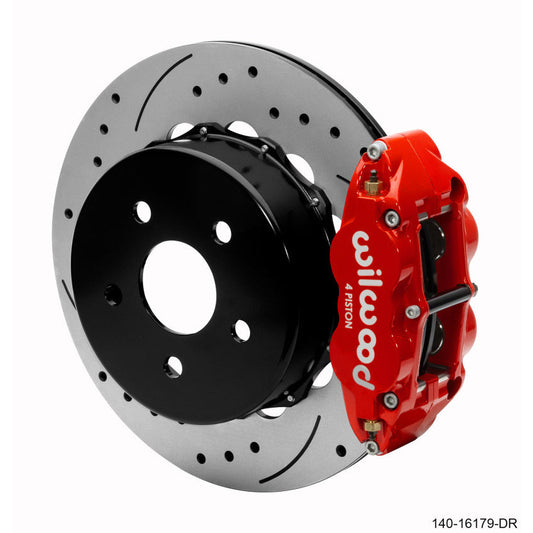 Wilwood Narrow Superlite 4R Rear Brake Kit 14.00in Red 2020-Up Jeep JT w/ Lines Wilwood Big Brake Kits