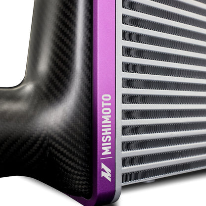 Mishimoto Universal Carbon Fiber Intercooler - Gloss Tanks - 600mm Silver Core - S-Flow - G V-Band