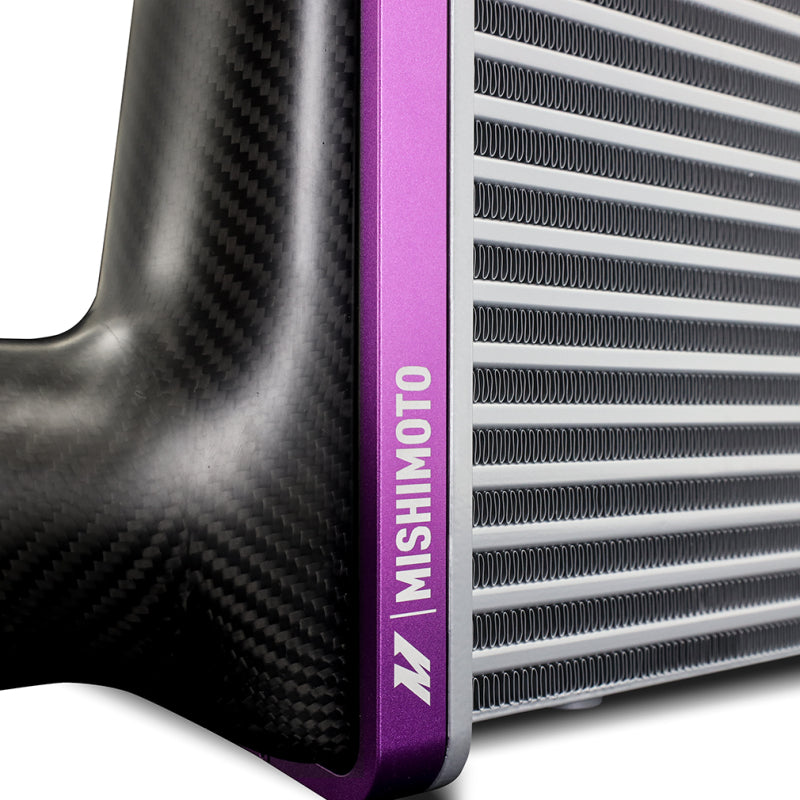 Mishimoto Universal Carbon Fiber Intercooler - Matte Tanks - 600mm Gold Core - S-Flow - DG V-Band