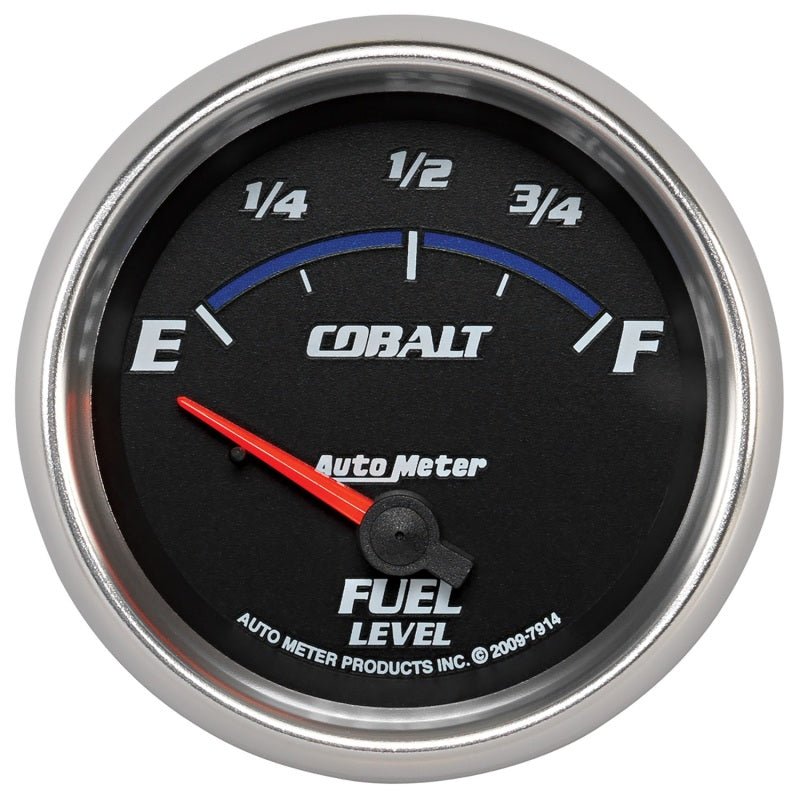 Autometer Cobalt 66.7mm 0-90 ohms Fuel Level Gauge AutoMeter Gauges