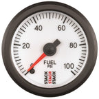 Autometer Stack 52mm 0-100 PSI 1/8in NPTF Male Pro Stepper Motor Fuel Pressure Gauge - White AutoMeter Gauges