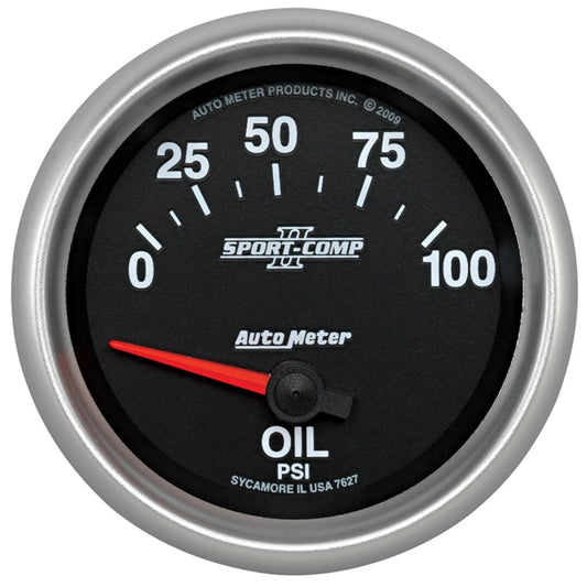 Autometer Sport-Comp II 0-100 PSI Short Sweep Electronic Oil Pressure Gauge AutoMeter Gauges