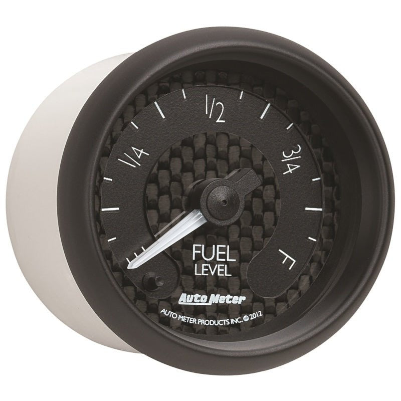 Autometer GT Series 52mm Full Sweep Electronic 0-280 ohm Fuel Level Programmable Empty-Full Range AutoMeter Gauges