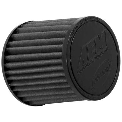 AEM 2.75in Flange ID x 4.75in Top OD x 5.5in Base OD x 5in Height Offset Flange DryFlow Air Filter AEM Induction Air Filters - Universal Fit