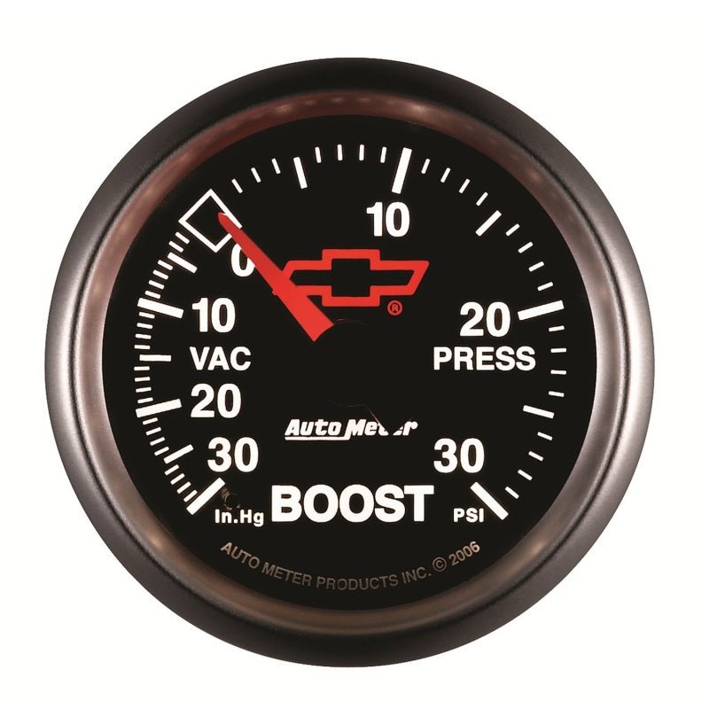 Autometer Sport-Comp II GM 52mm 30 PSI Mechanical Boost Vacumm Gauge AutoMeter Gauges