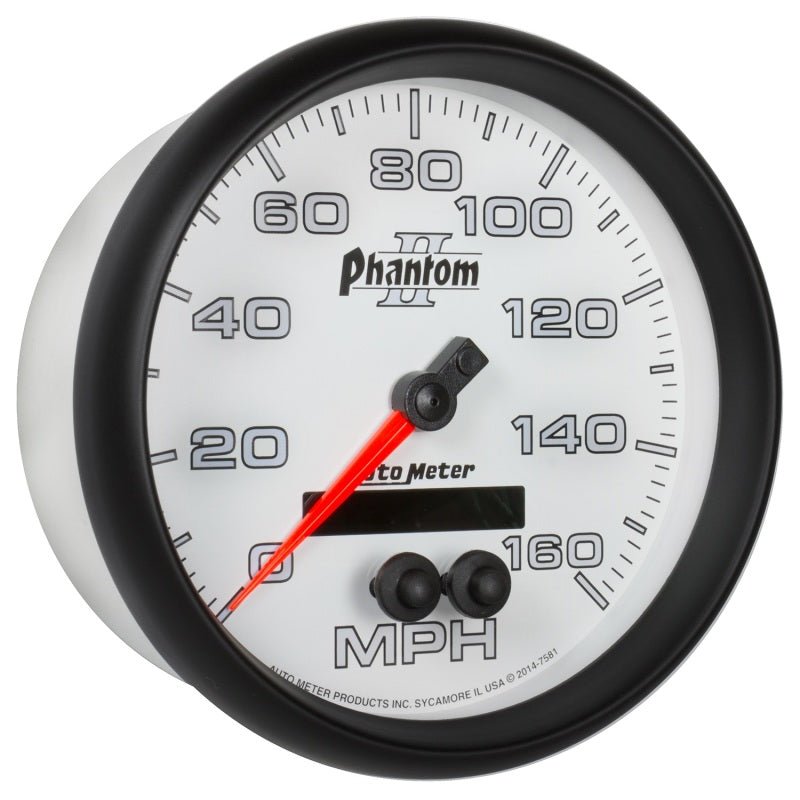 Autometer Phantom II 5in 0-140MPH In-Dash Electronic GPS Programmable Speedometer AutoMeter Gauges