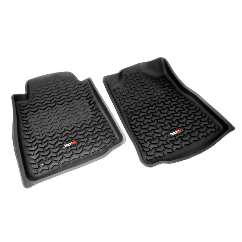 Rugged Ridge Floor Liner Front Black 2005-2011 Toyota Tacoma Regular / Access / Double Cab Rugged Ridge Floor Mats - Rubber