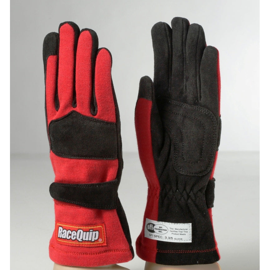 RaceQuip Red 2-Layer SFI-5 Glove - Large Racequip Gloves