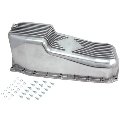 Spectre 1986-Up SB Chevy Oil Pan Kit - Polished Aluminum