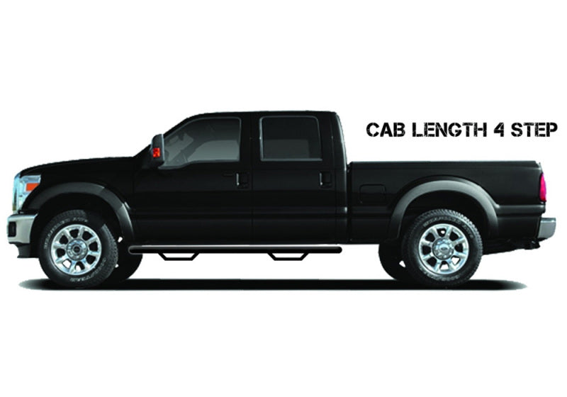 N-Fab Nerf Step 15-17 Ford F-150 SuperCab - Gloss Black - Cab Length - 3in