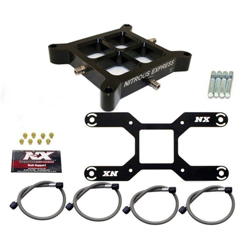 Nitrous Express Dual Stage Billet Crossbar (4150 Flange) Nitrous Plate Conversion (50-800HP)