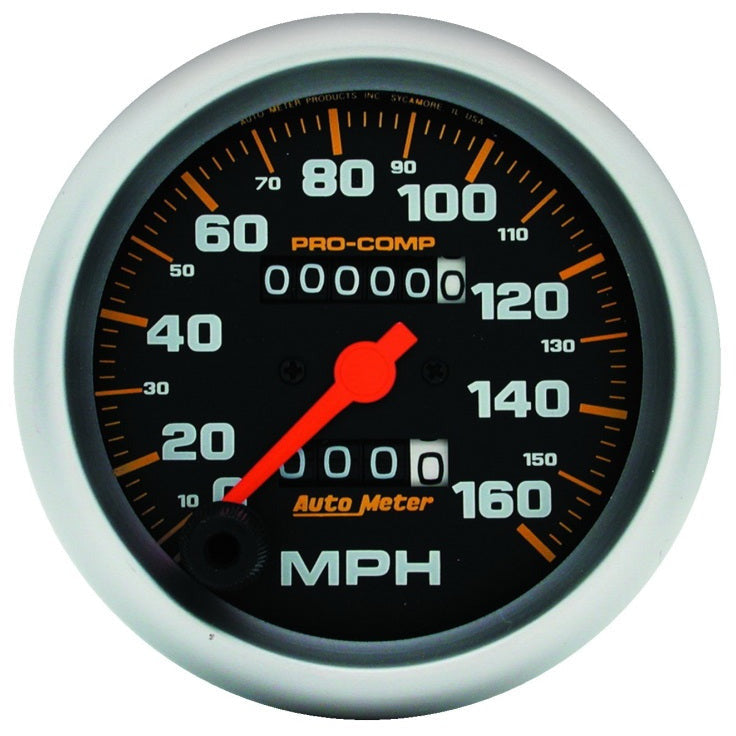 Autometer Pro-Comp Mechanical Speedometer 3 3/8in 160 mph Gauge AutoMeter Gauges