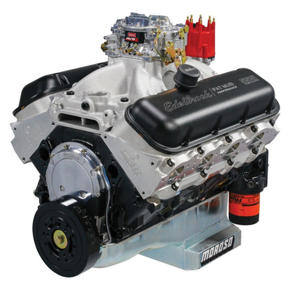 Edelbrock Crate Engine Edelbrock/Pat Musi 555 RPM XT BBC 675 HP Stock Exhaust Port Location