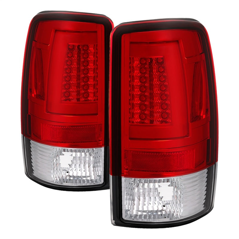 Spyder 00-06 Chevy Suburban 1500/2500 V2 Light Bar LED Tail Lights -Red Clr (ALT-YD-CD00V2-LBLED-RC)